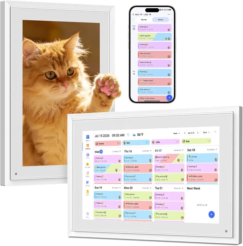 BQQJDD 10.1 Inch Digital Calendar, White