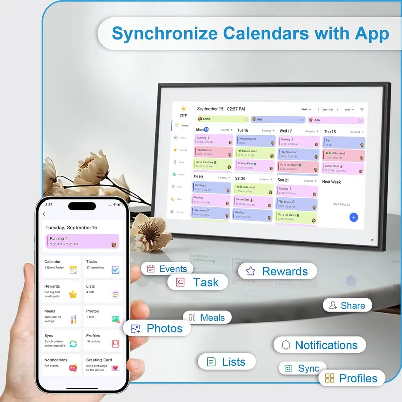 BQQJDD 15.6 Inch Digital Calendar